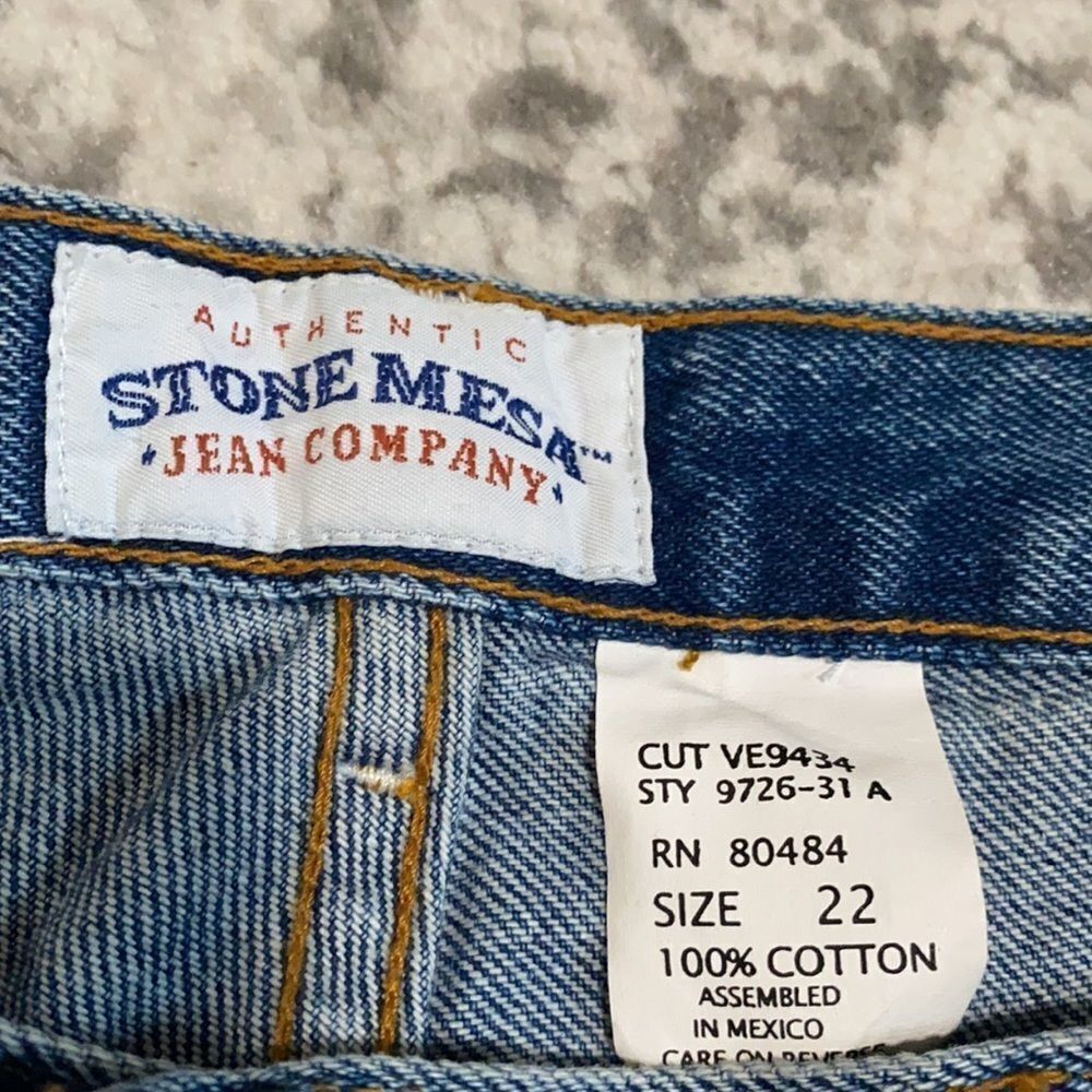 VTG Stone Mesa super high rise Jeans Size 22 w NWT - Picture 2 of 9